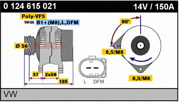 ALB6150 Krauf alternador