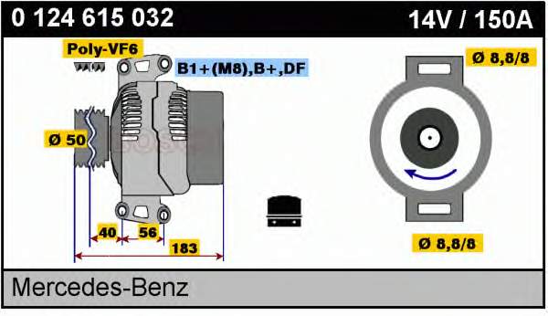 Alternador del motor Chrysler A0131540702 precio, desde 153,91 EUR