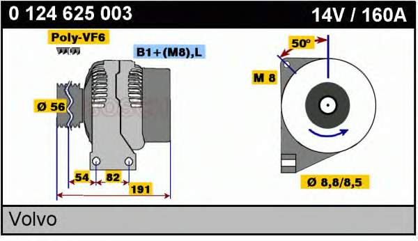 0124625003 Bosch alternador