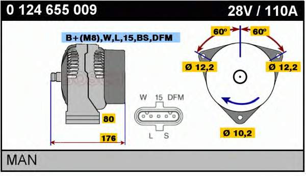 Alternador 51261017270 MAN
