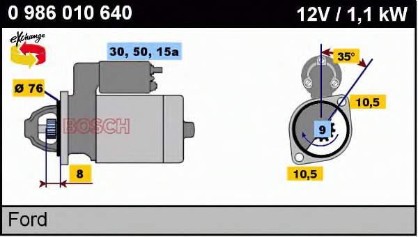 0001311120 Bosch motor de arranque