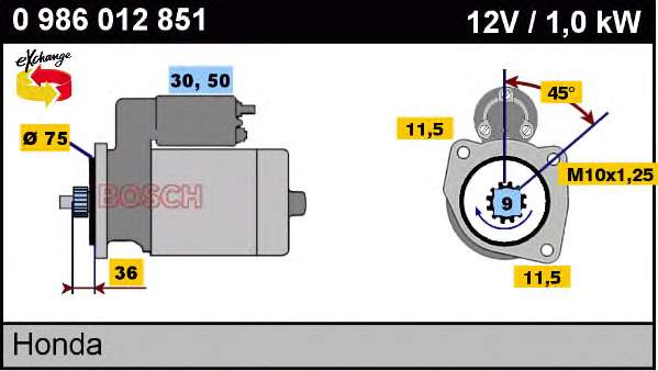 16736 Pure Energy motor de arranque