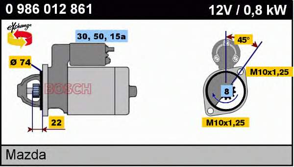 M003T20081 Mitsubishi motor de arranque