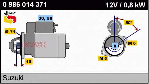 Comprar 0986014371 Bosch Motores de arranque