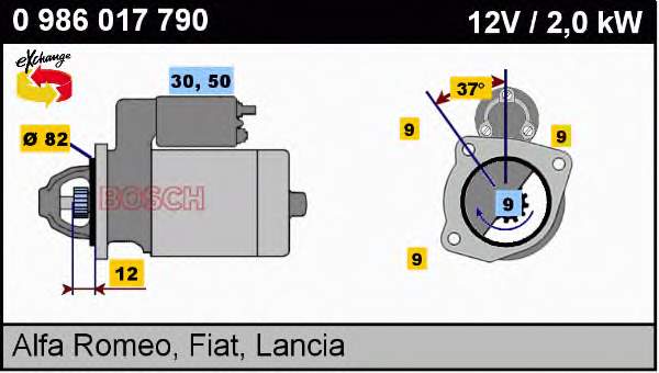 Comprar 0986017790 Bosch Motores de arranque