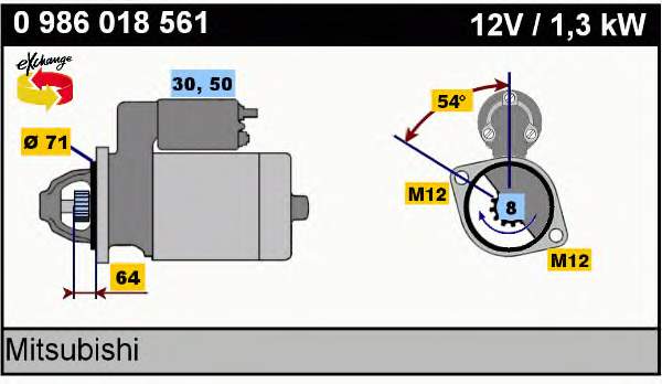 0986018561 Bosch motor de arranque