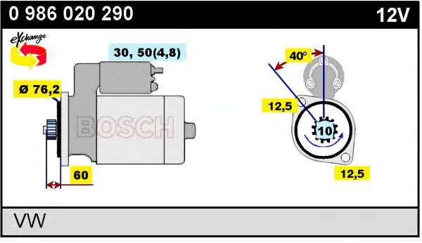 Motor de arranque Volkswagen Golf 5 1K1