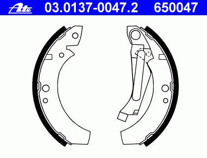 03013700472 ATE zapatas de frenos de tambor traseras