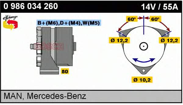 0986034260 Bosch alternador