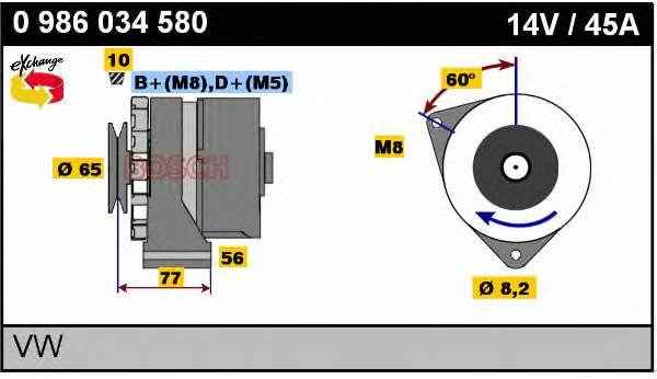 076903023H VAG alternador