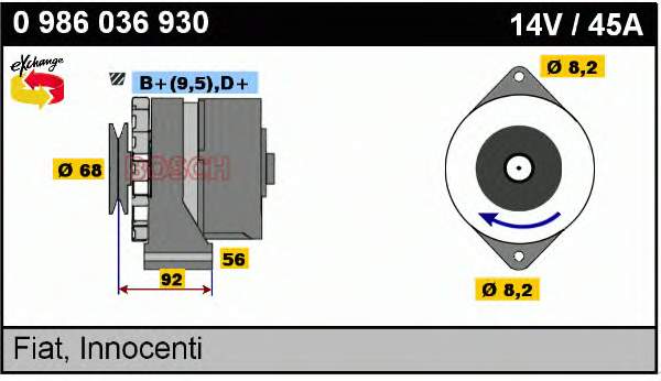 7581975 Fiat/Alfa/Lancia alternador