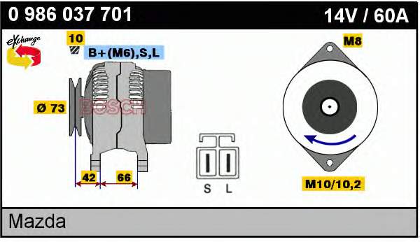 0986037701 Bosch alternador