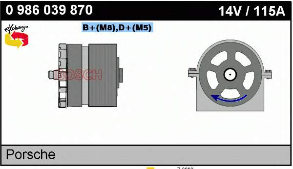 0986039870 Bosch alternador