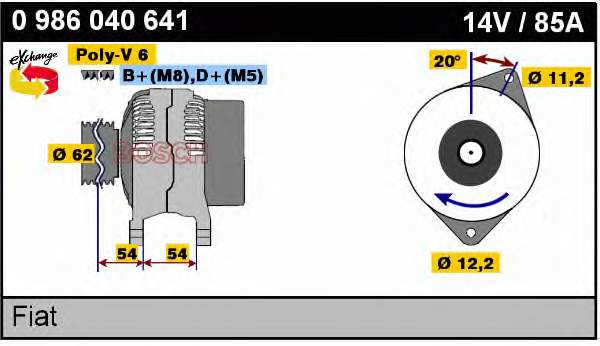 Alternador 46430529 Fiat/Alfa/Lancia