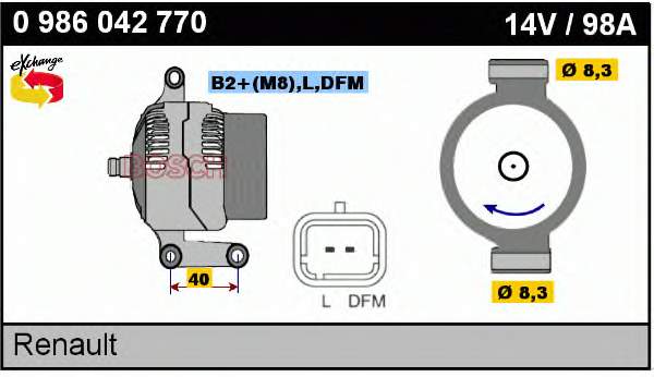 Comprar 0986042770 Bosch Dynamo