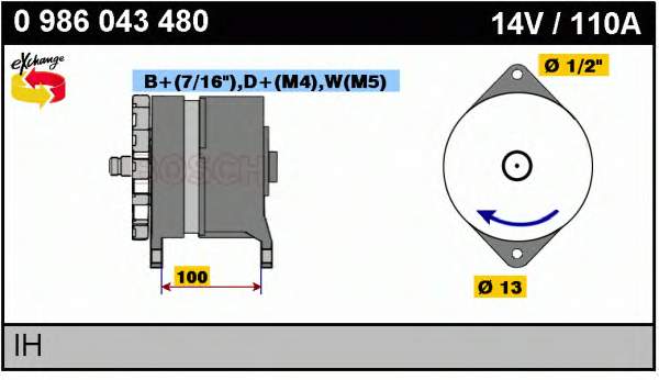 0986043480 Bosch alternador