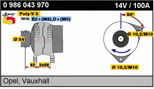 0986043970 Bosch alternador