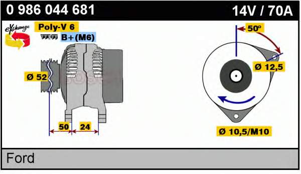 0986044681 Bosch alternador