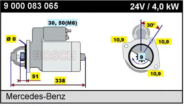 9000083065 Bosch motor de arranque