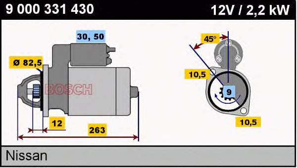 9000331430 Bosch motor de arranque