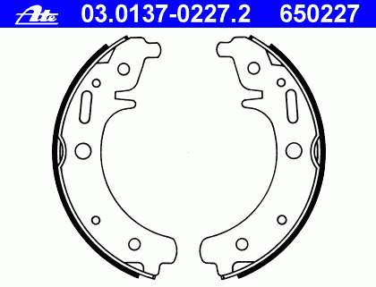 03.0137-0227.2 ATE zapatas de frenos de tambor delanteras
