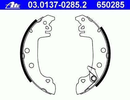 Zapatas de frenos de tambor traseras 95625020 Peugeot/Citroen