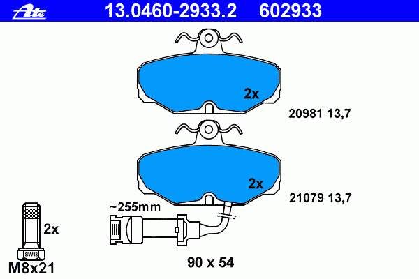 Pastillas de freno traseras 6189769 Ford