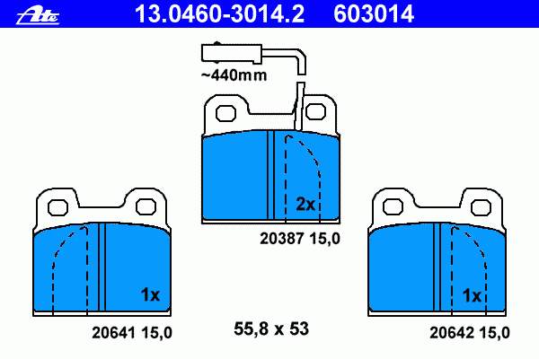 Pastillas de freno traseras BPA000511 Open Parts