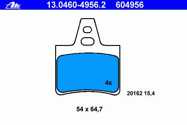 13.0460-4956.2 ATE pastillas de freno traseras