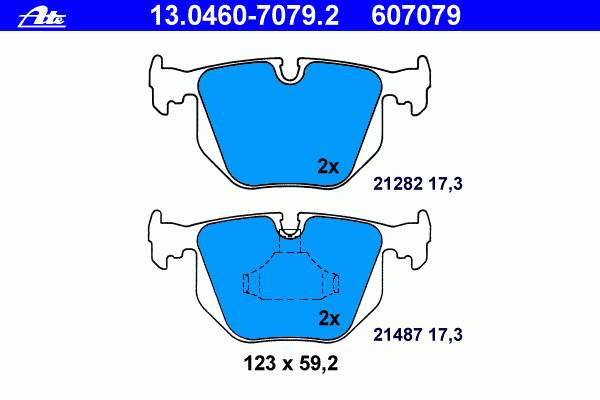 Pastillas traseras de freno ATE 13046070792 precio, desde 34,67 EUR