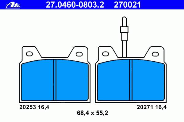 Pastillas de freno traseras 425073 Peugeot/Citroen