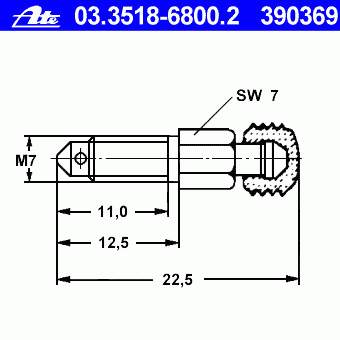 Válvula de vacío de booster 60724243 Fiat/Alfa/Lancia