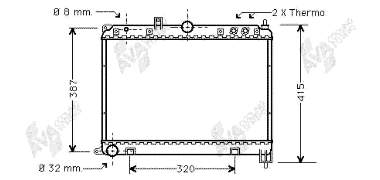 Radiador refrigeración del motor 2002118 VAN Wezel