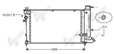 Radiador refrigeración del motor 1301JG Peugeot/Citroen