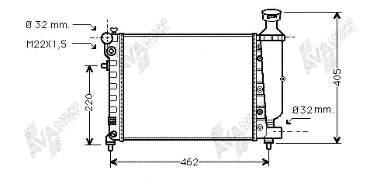 09002115 VAN Wezel radiador refrigeración del motor