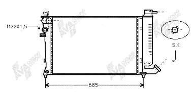 Radiador refrigeración del motor 1331AX Peugeot/Citroen