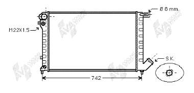 09002159 VAN Wezel radiador refrigeración del motor