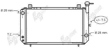 13002052 VAN Wezel radiador refrigeración del motor