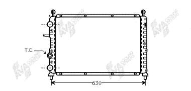 Radiador refrigeración del motor 17002066 VAN Wezel