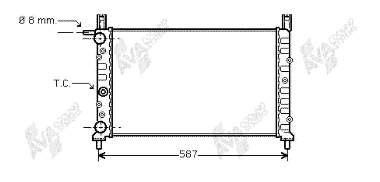 Radiador refrigeración del motor 17002078 VAN Wezel