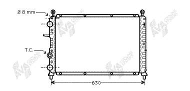 Radiador refrigeración del motor 17002095 VAN Wezel