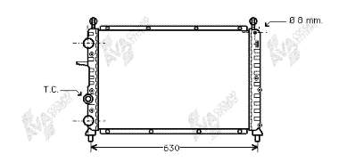 Radiador refrigeración del motor 17002099 VAN Wezel