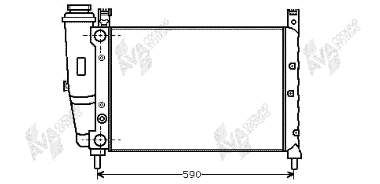 17002122 VAN Wezel radiador refrigeración del motor