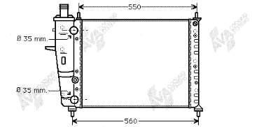 17002159 VAN Wezel radiador refrigeración del motor