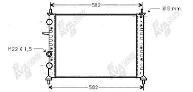 17002162 VAN Wezel radiador refrigeración del motor