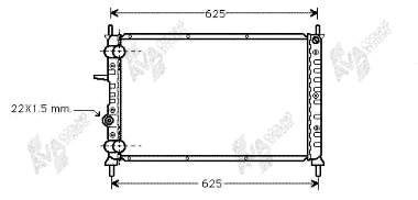 17002188 VAN Wezel radiador refrigeración del motor