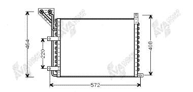 Condensador aire acondicionado 17005156 VAN Wezel