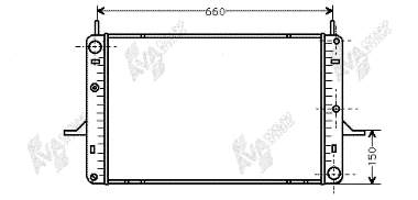 Radiador refrigeración del motor 1659344 Ford