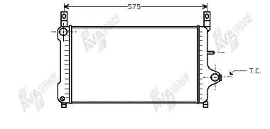 Radiador refrigeración del motor 6632235 Ford