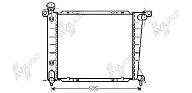 Radiador refrigeración del motor 18002199 VAN Wezel